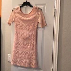 Lace dress with low back detail